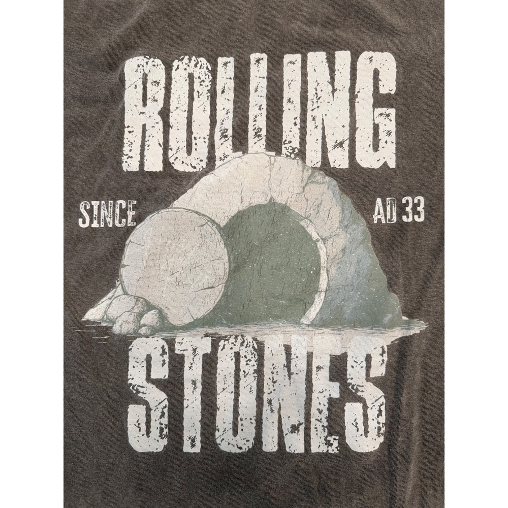 Comfort Colors T-Shirt Mens Large Gray Excellent Rolling Stones Since AD 33 Tee - Picture 2 of 6